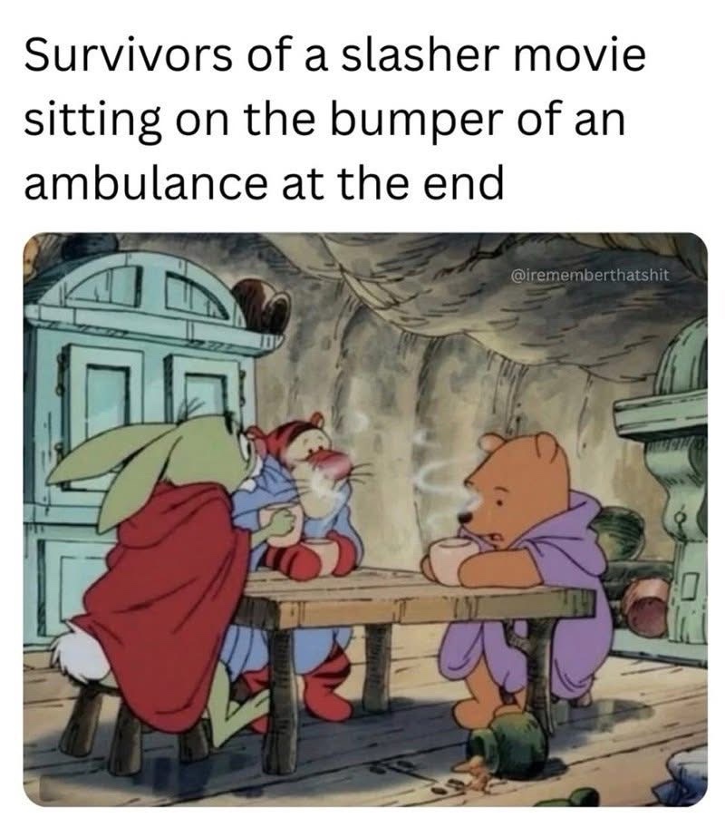 Survivors of a slasher movie