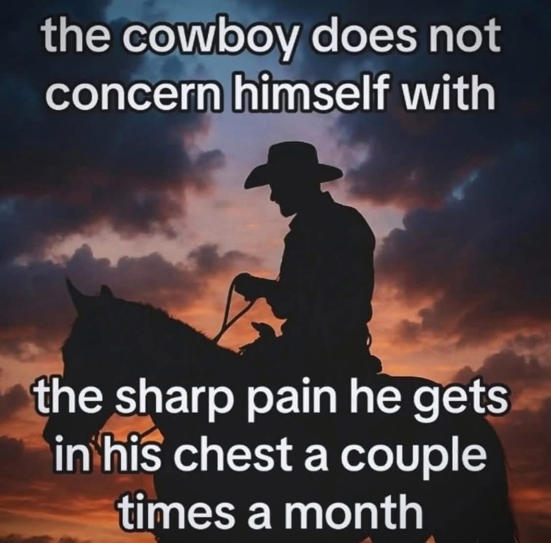 The cowboy doesnot concern