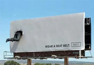 This safety awareness billboard.