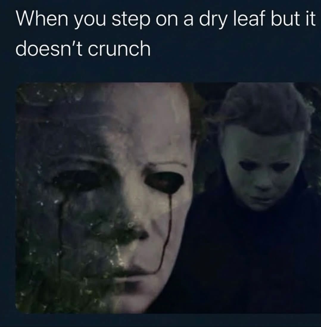 38 Eerie Memes for a Fangtastic Pre-Halloween Laugh 40 When you step on dry leaf