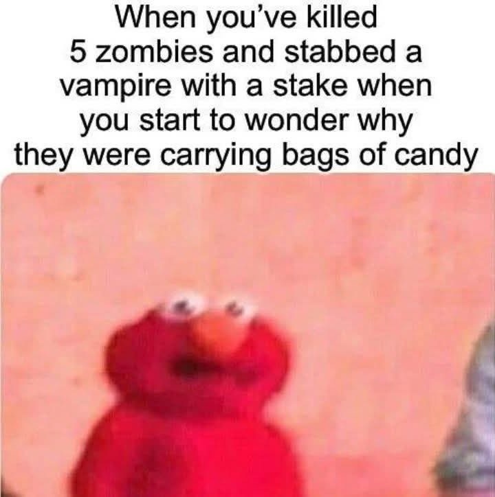 carrying bags of candy