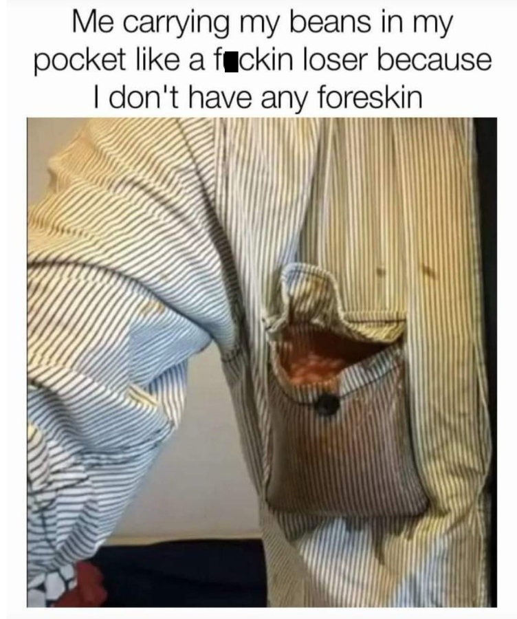 carrying beans in pocket