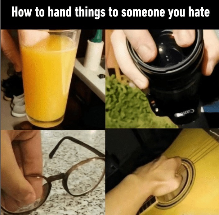 how to hand things