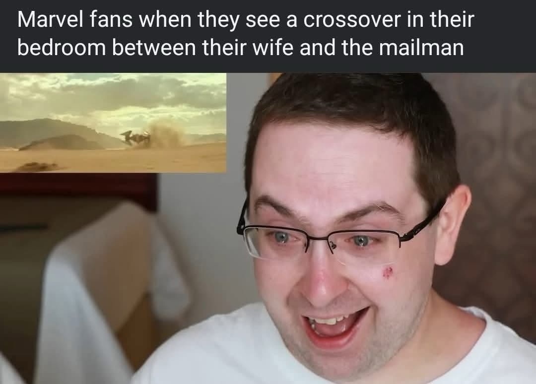 marvel fancs when they see a cross over