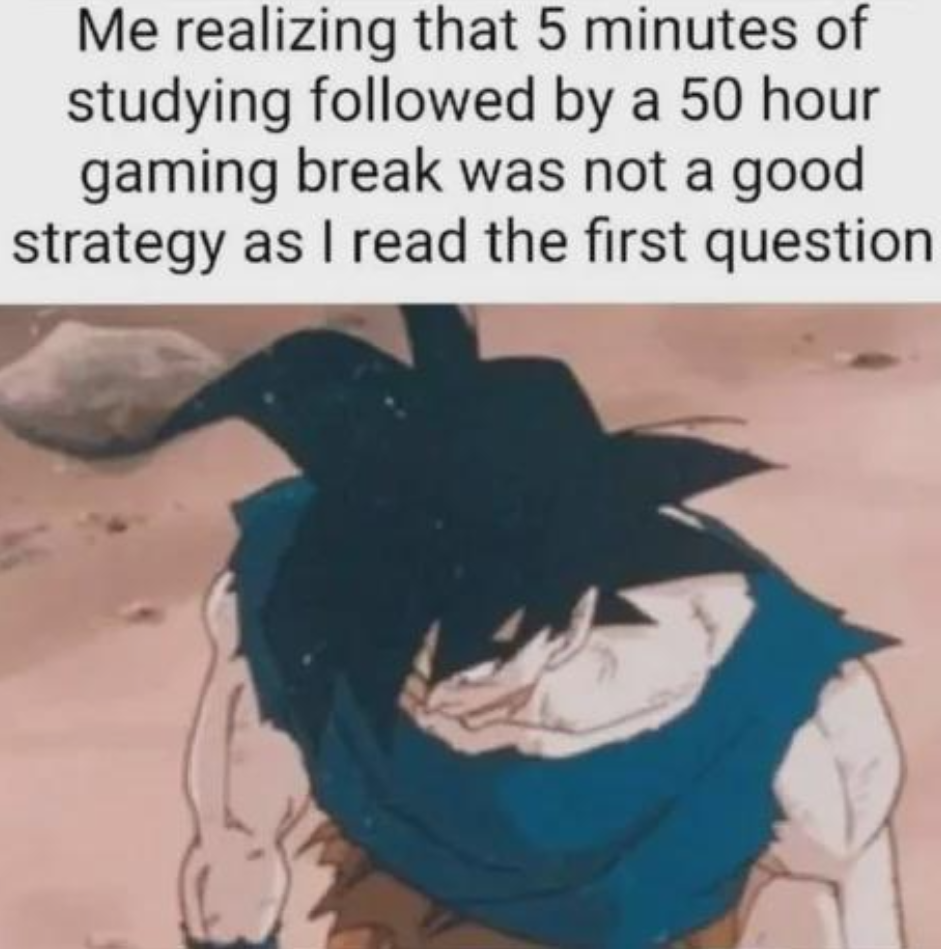 % minutes of studying