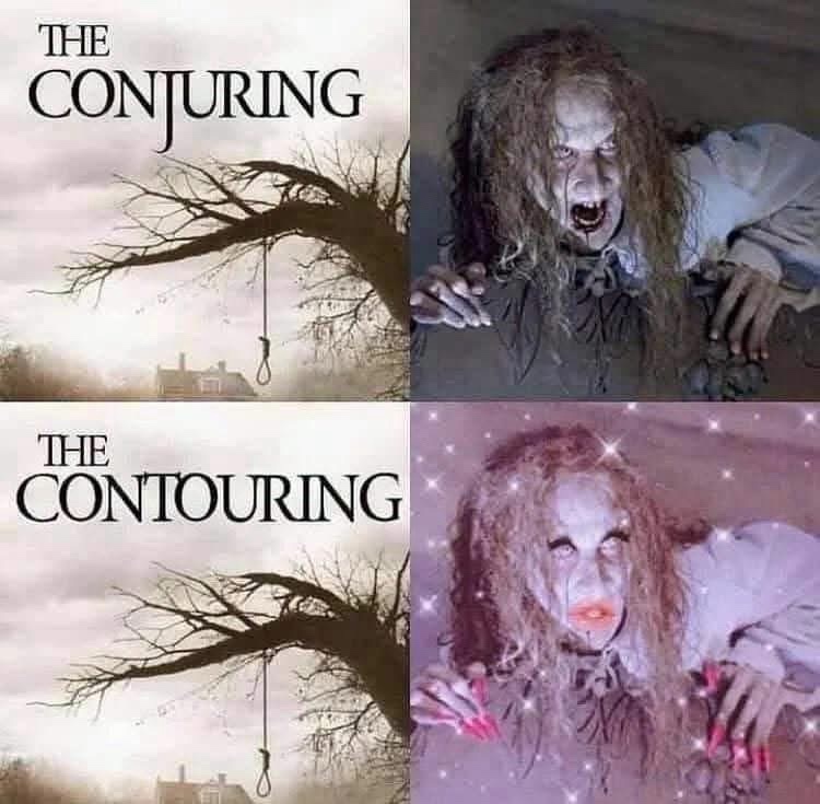 45 Hilarious Halloween Memes Possessed by Pure Nonsense 35 the conjuring vs contouring