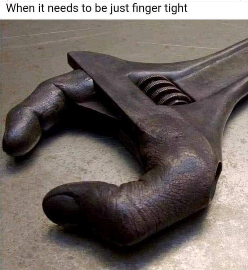 when it needs to be finger tight