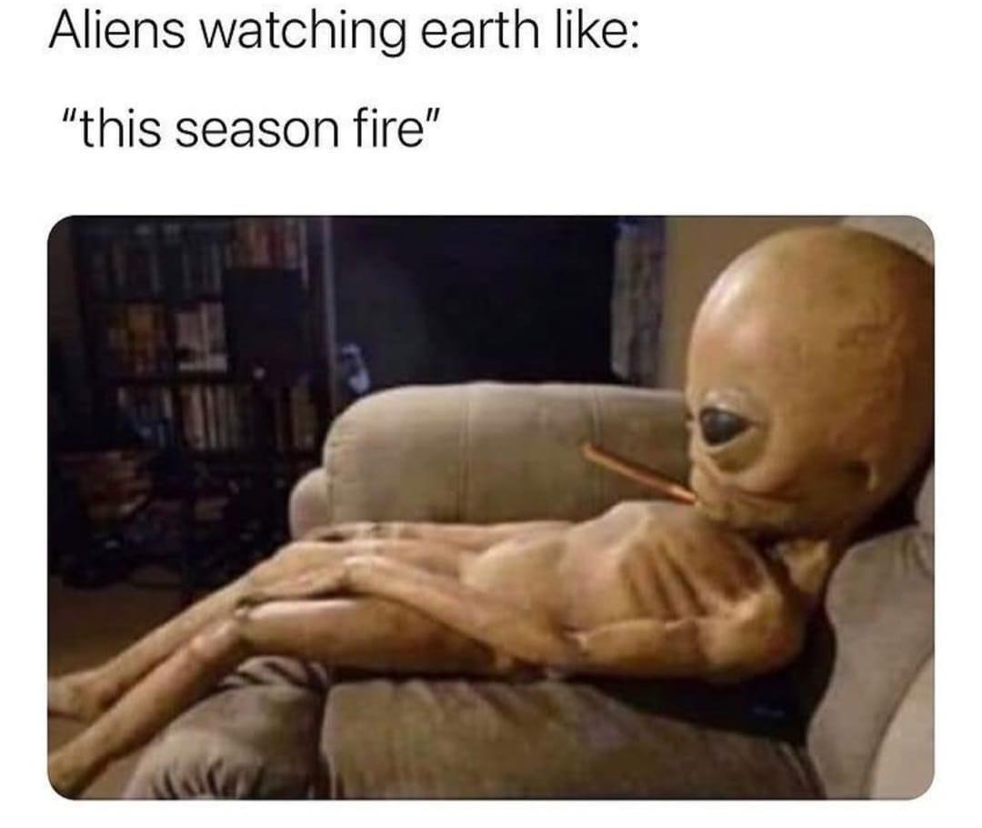 Aliens watching earth