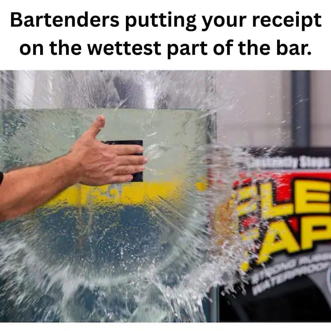 Bartenders putting