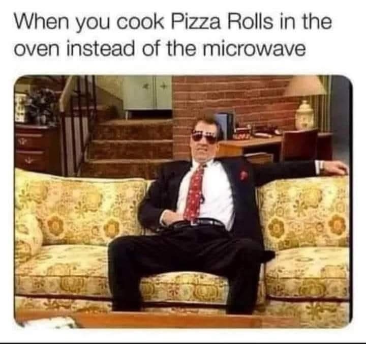 Cook pizza rolls