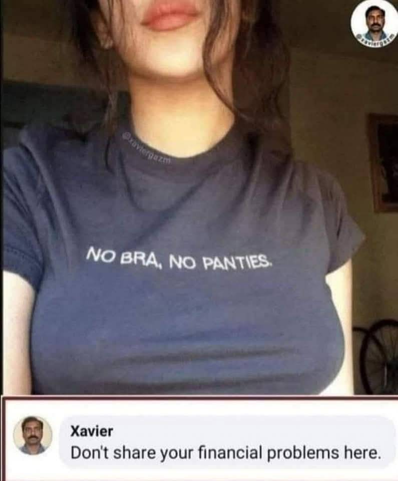 Dont share financial problems