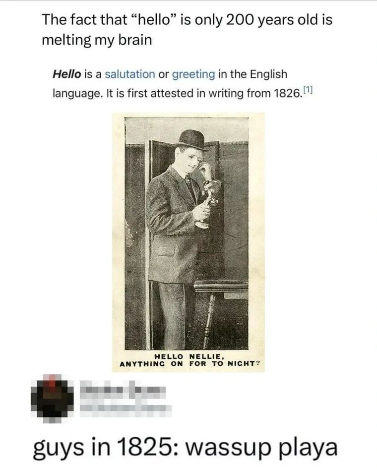 Hello is 200 year old