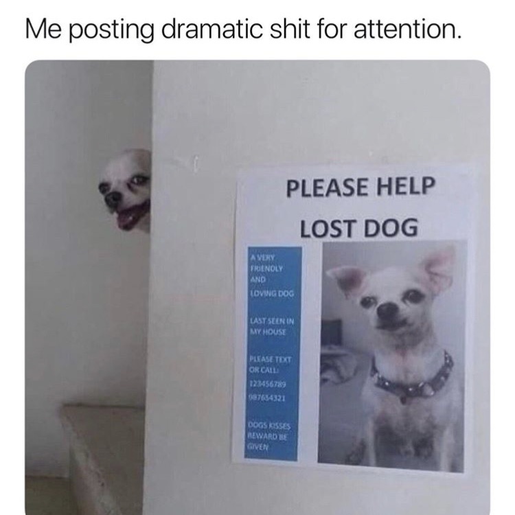 Posting for attention