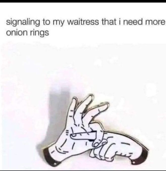 Signalling to my waitress