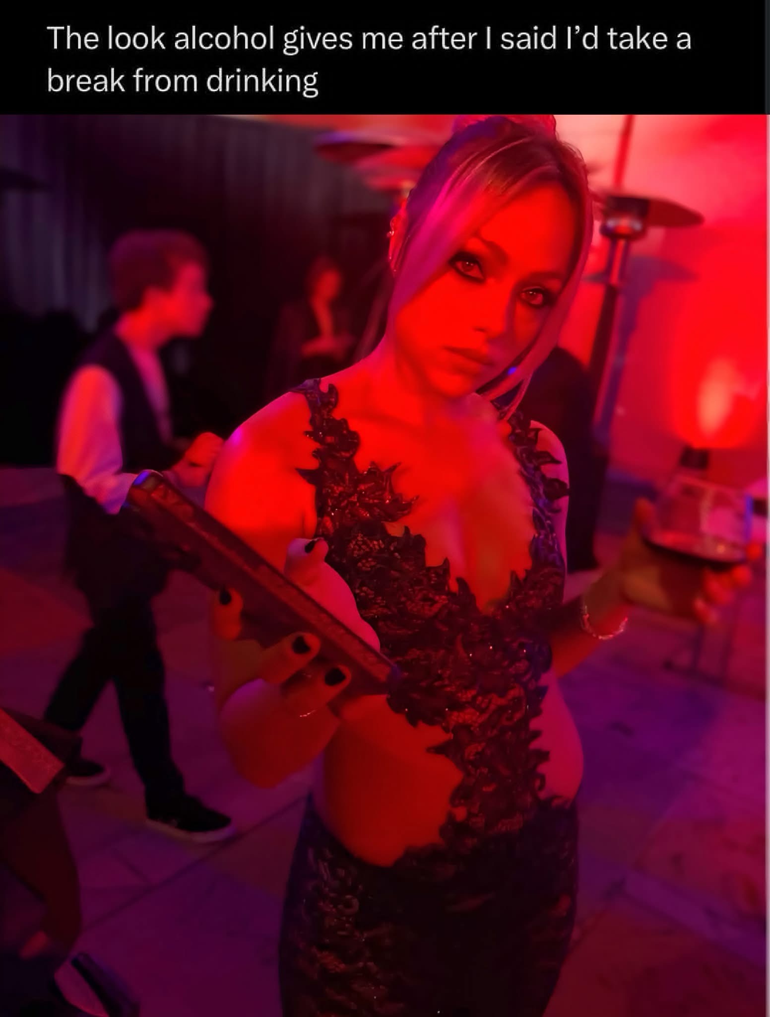 The look alcohol gives me