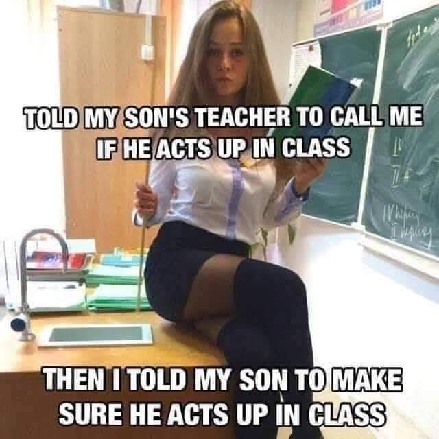 Told my sons teacher