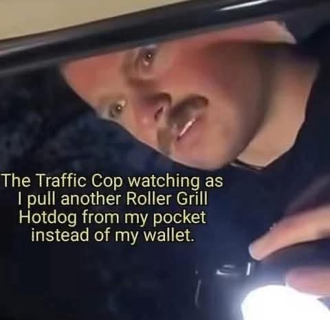 Traffic cop watching me