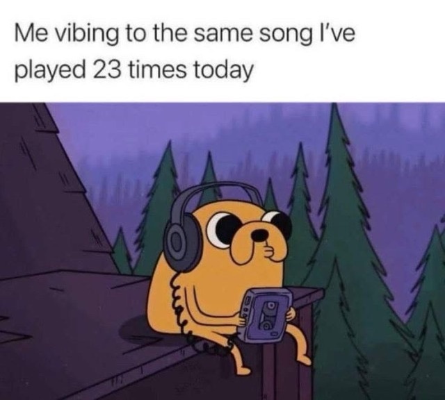 Vibing to the same song
