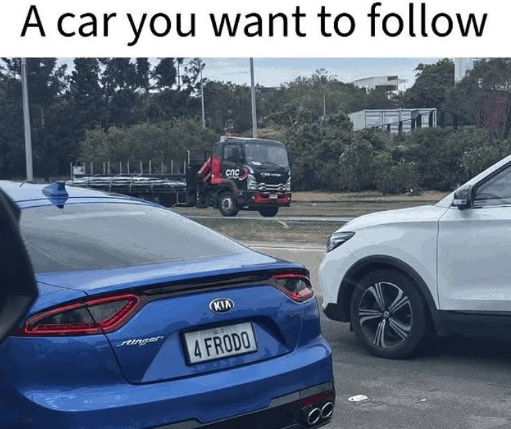 a car you want to follow