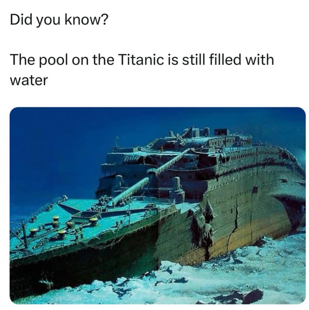20 Memes That Have No Chill and Even Less Logic 10 pool in the titanic
