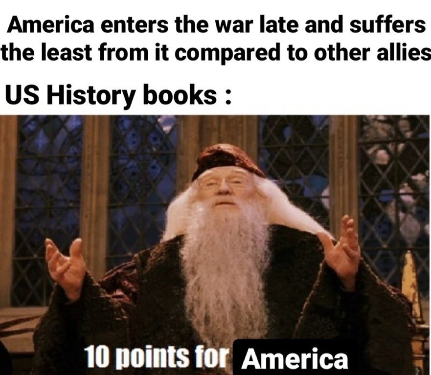 20 Funny History Memes That Feel Historically Accurate but Emotionally Unhinged 1 10 points to america