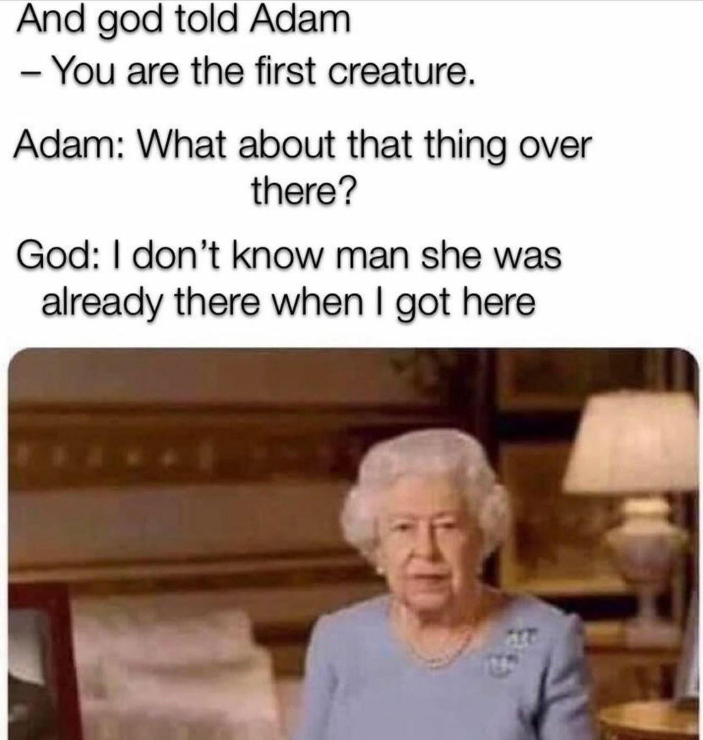 And god told adam