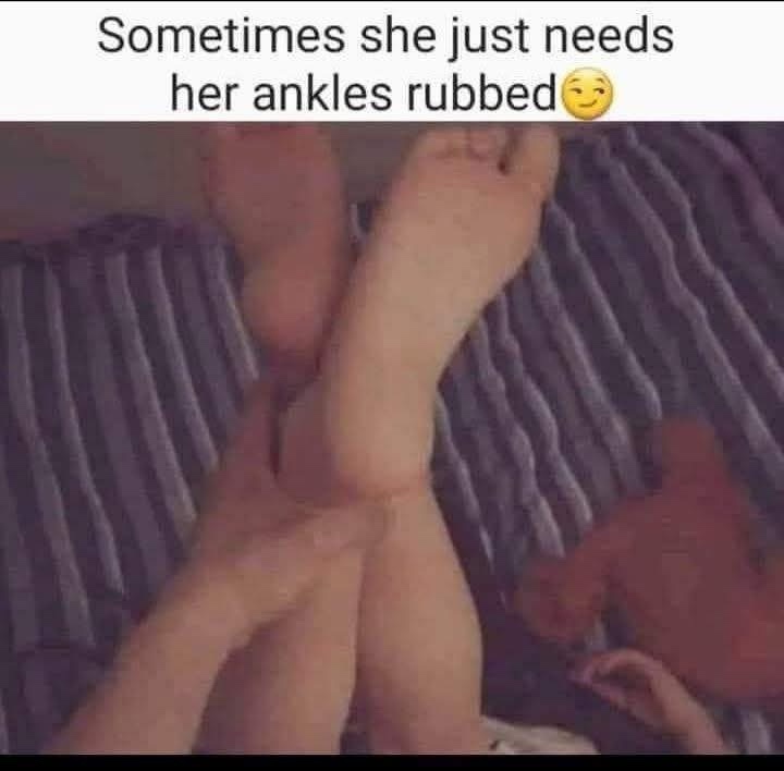 Ankles rubbed