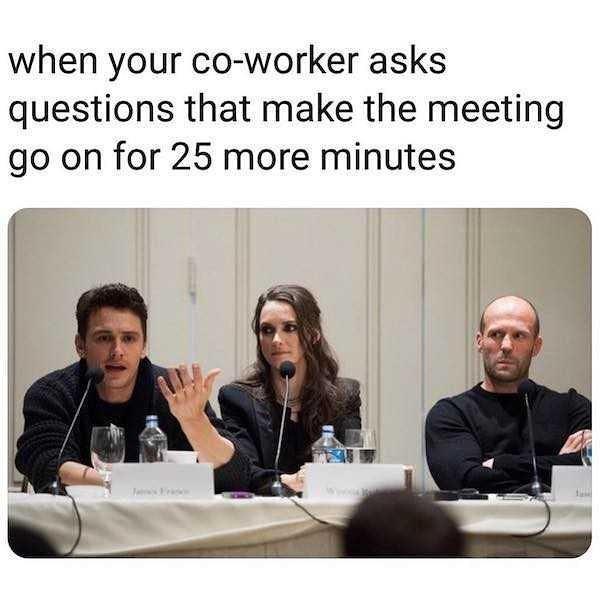 Co worker asks questions