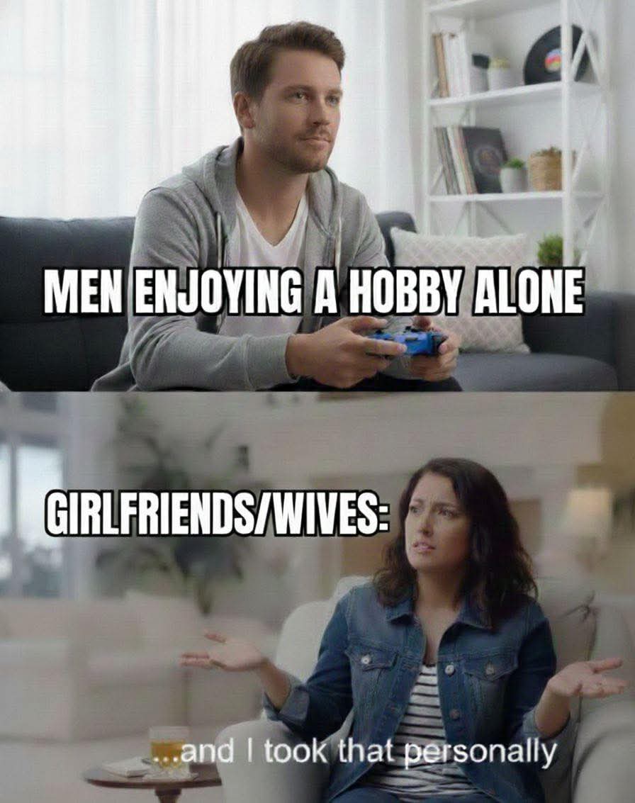 Enjoying a hobby alone