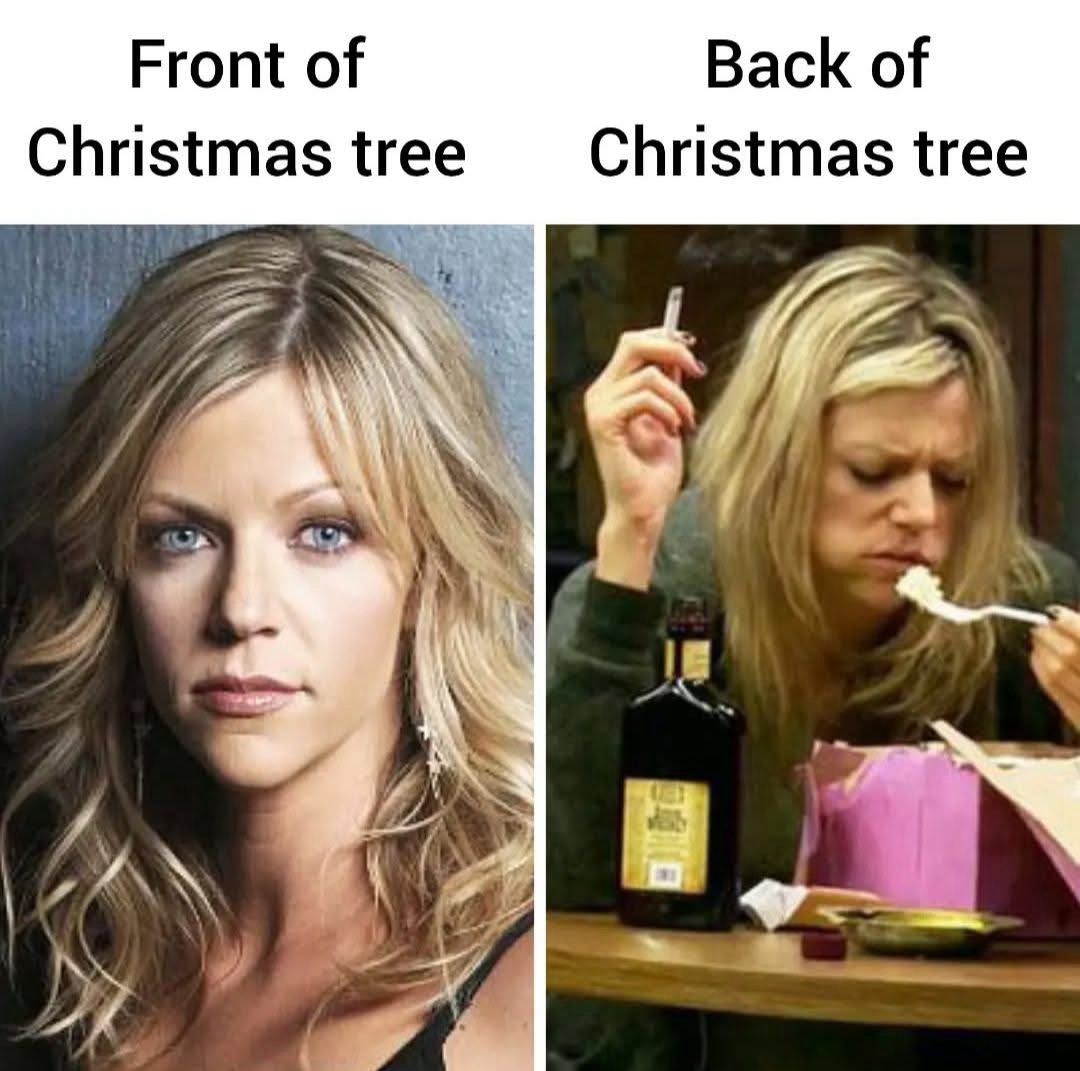 Front of christmas tree