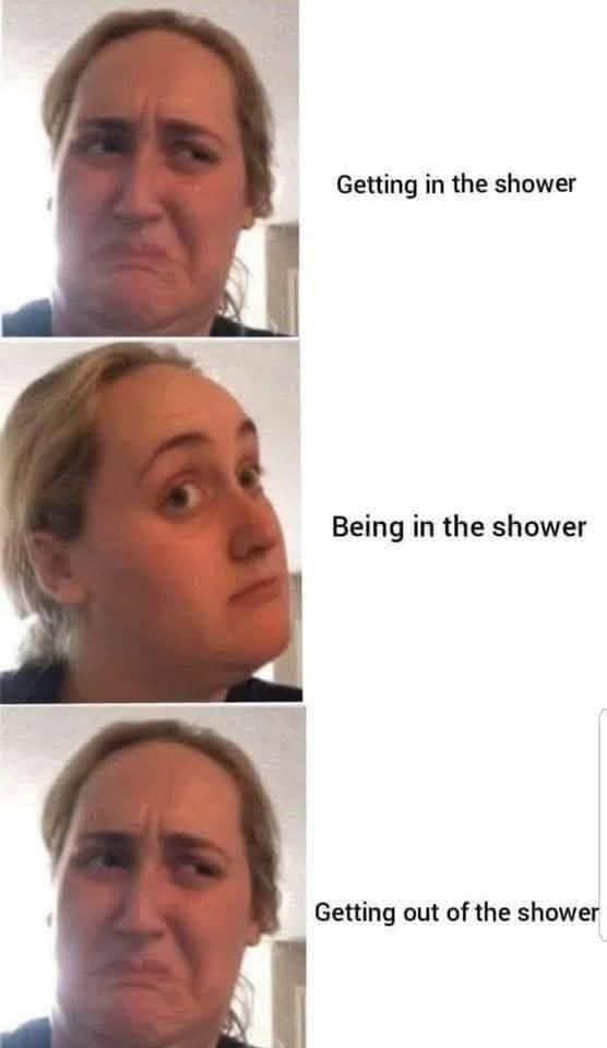 Getting in shower