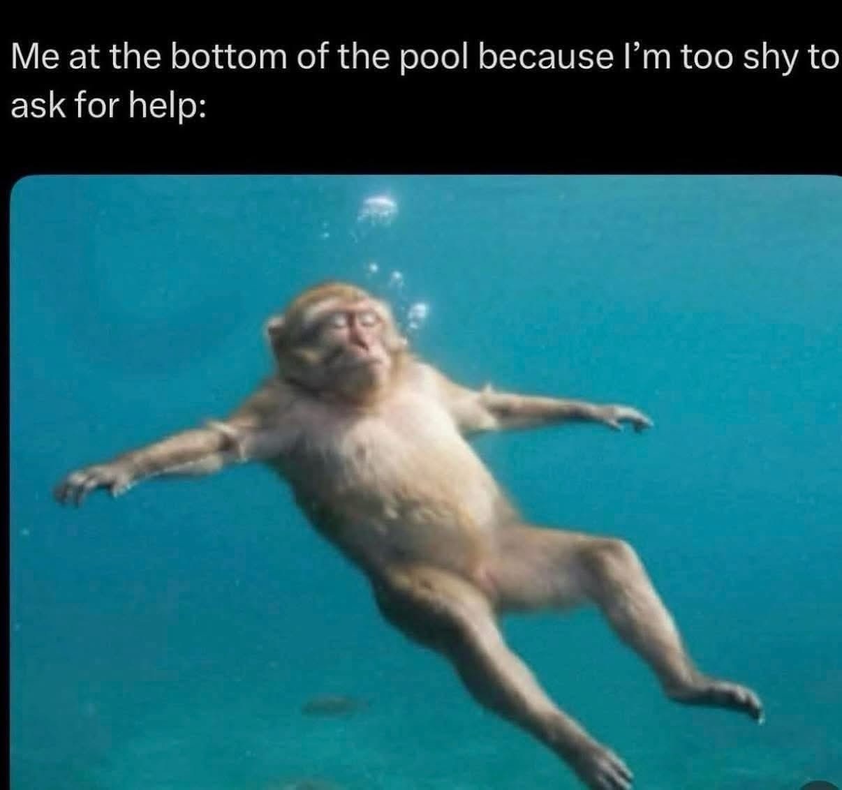 Me at the bottom of pool