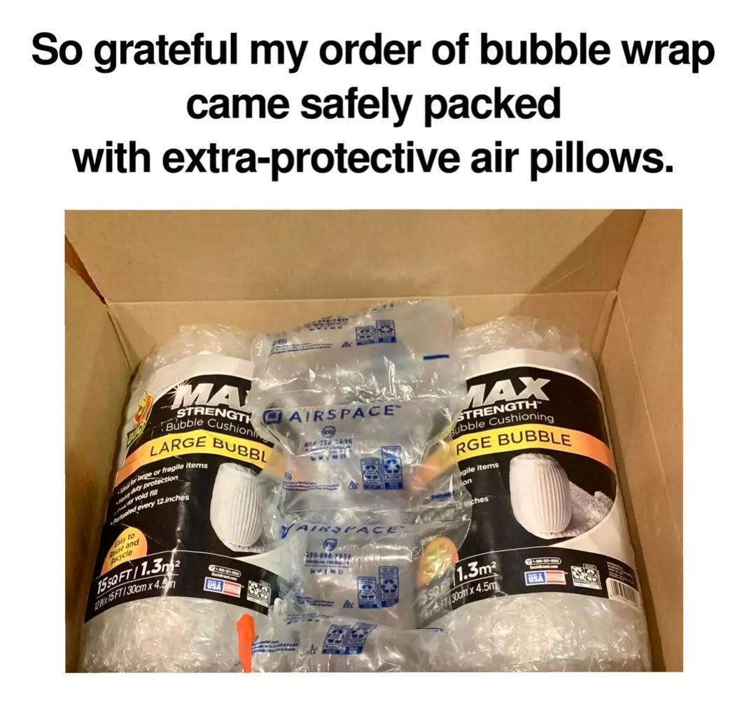 Order of bubble wrap