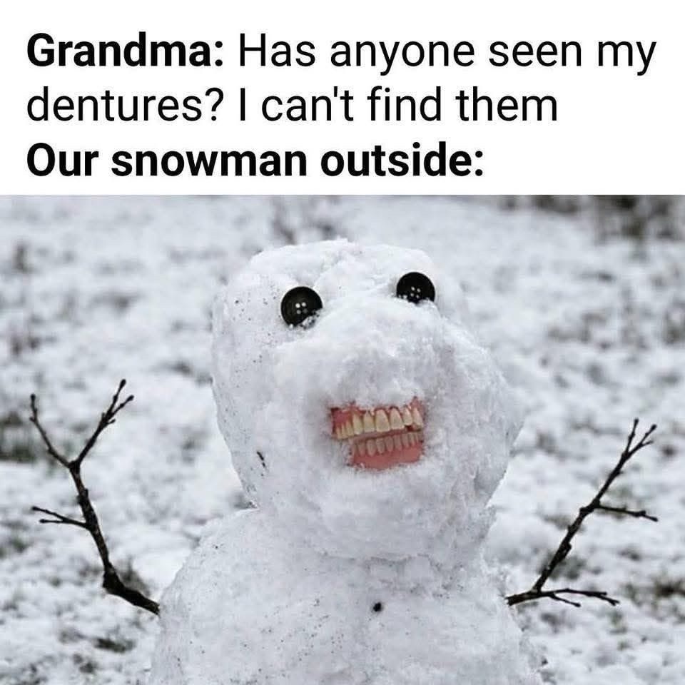 20 Memes That Have No Context and Even Less Shame 12 Our snowman