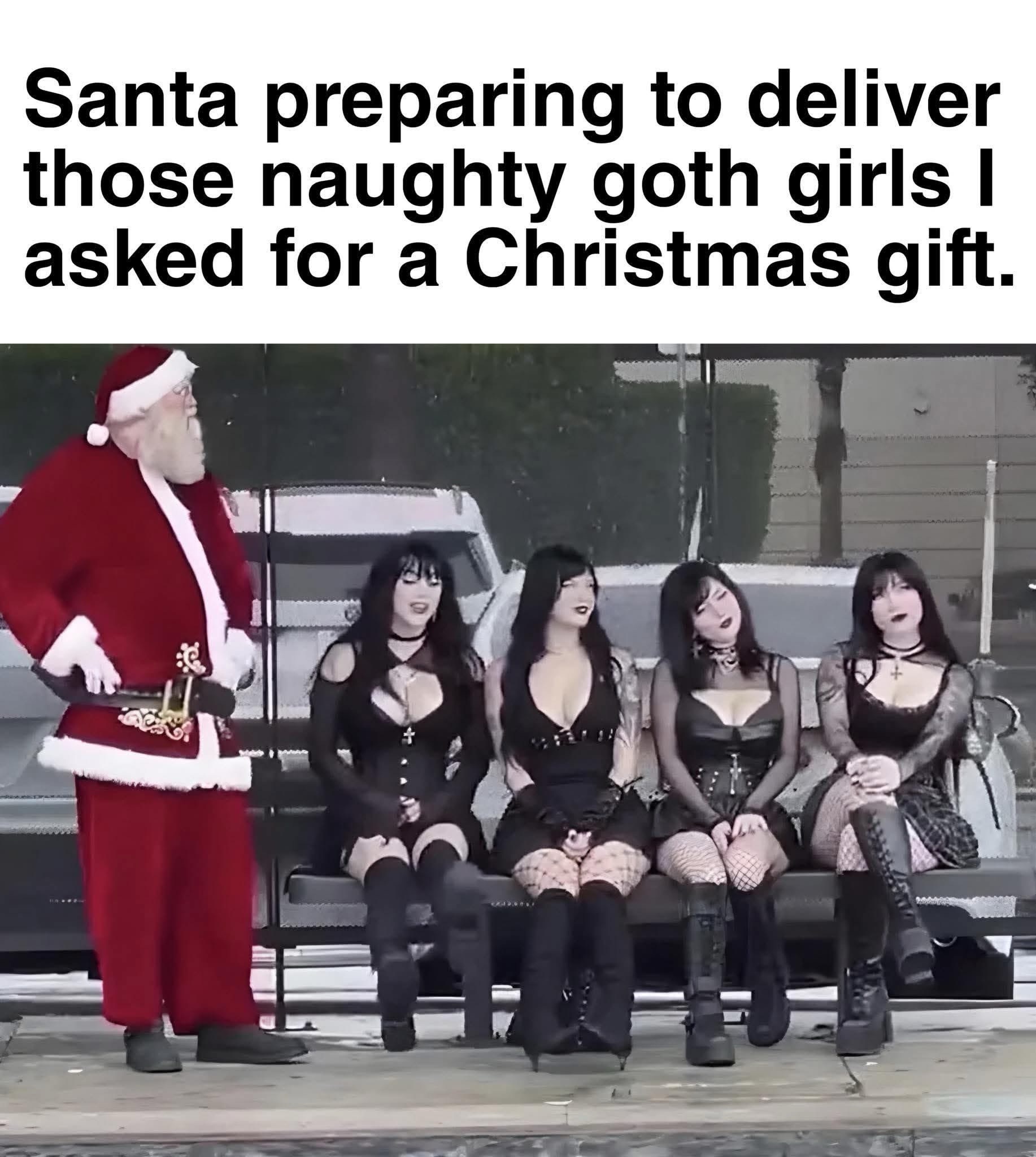 Santa preparing to deliver