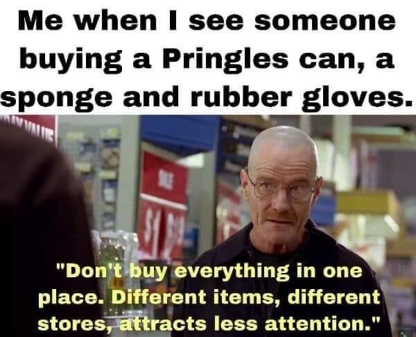 Someone buying pringle