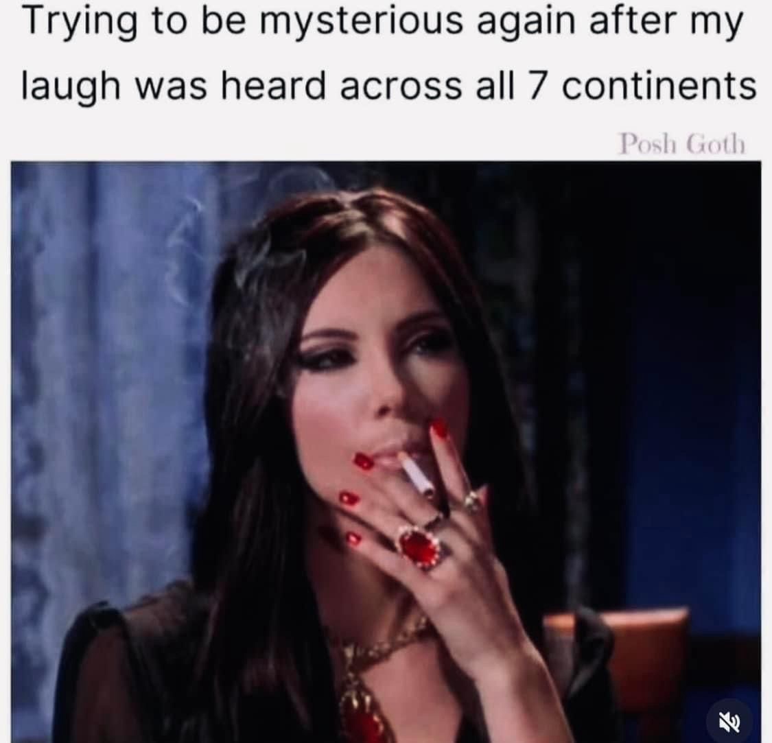 Trying to be mysterious