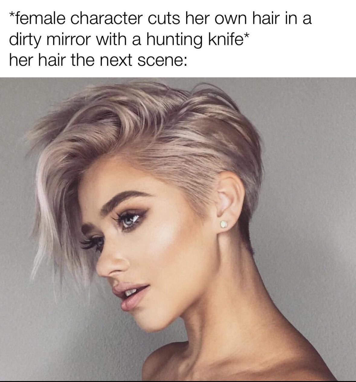 20 Random Memes That Have Zero Purpose but 100% Fun 17 Vuts her own hair