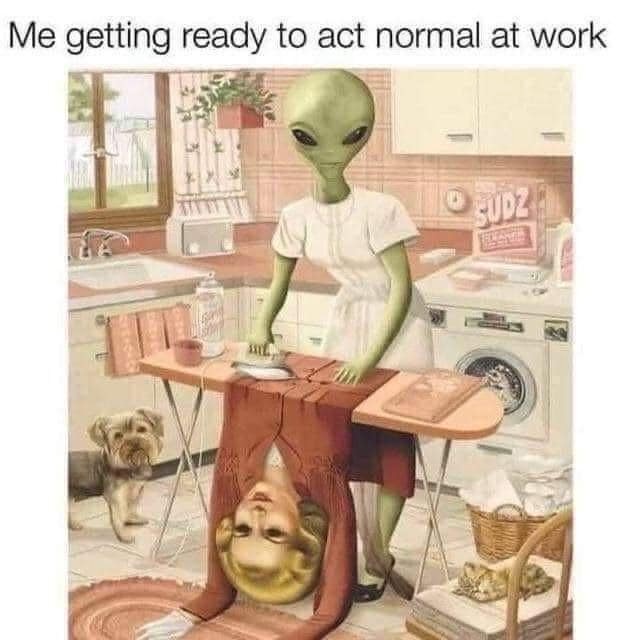 act normal at work