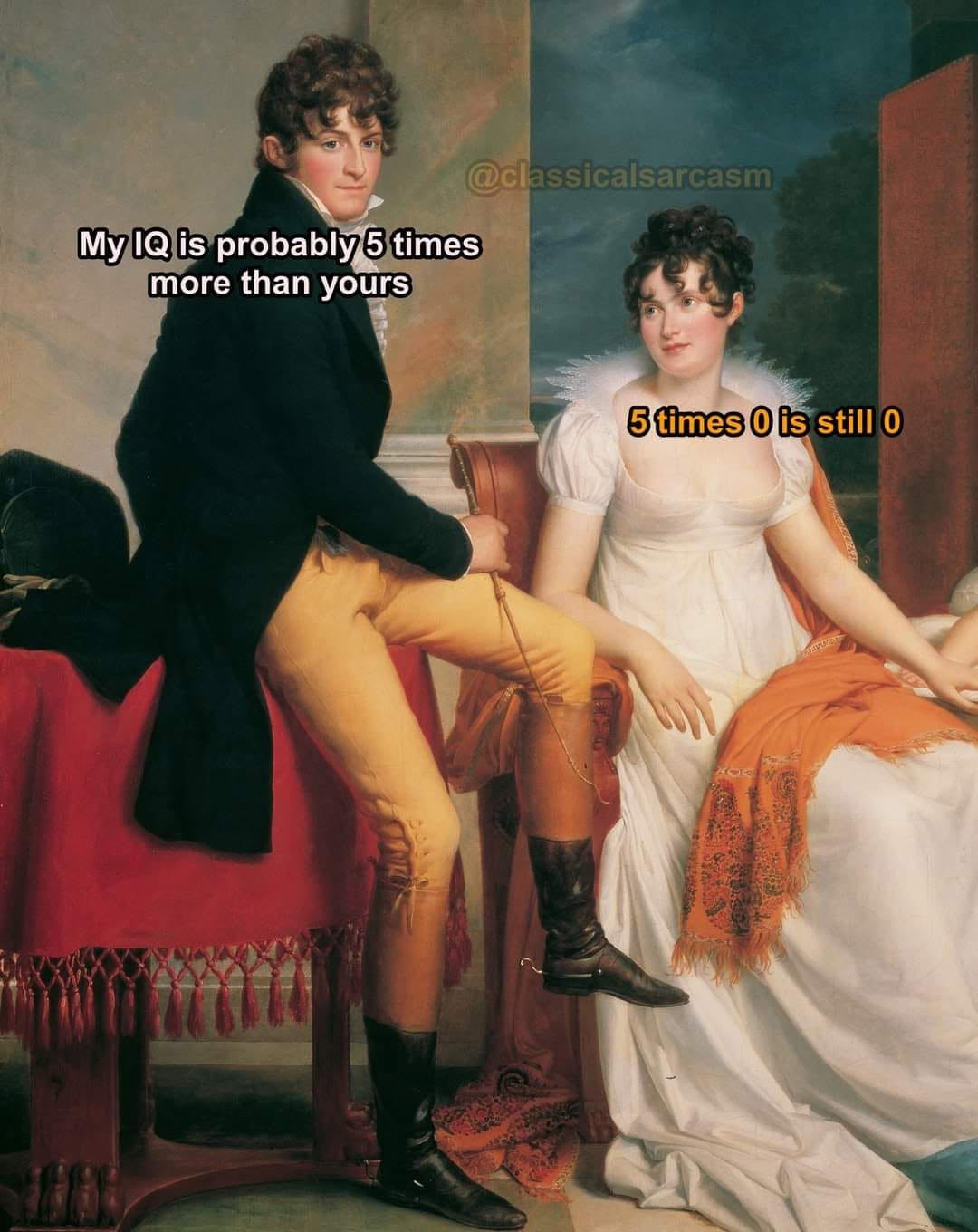40 Sarcastic Art Memes That Put a Modern Twist on Classical Masterpieces 41 my iq ismore