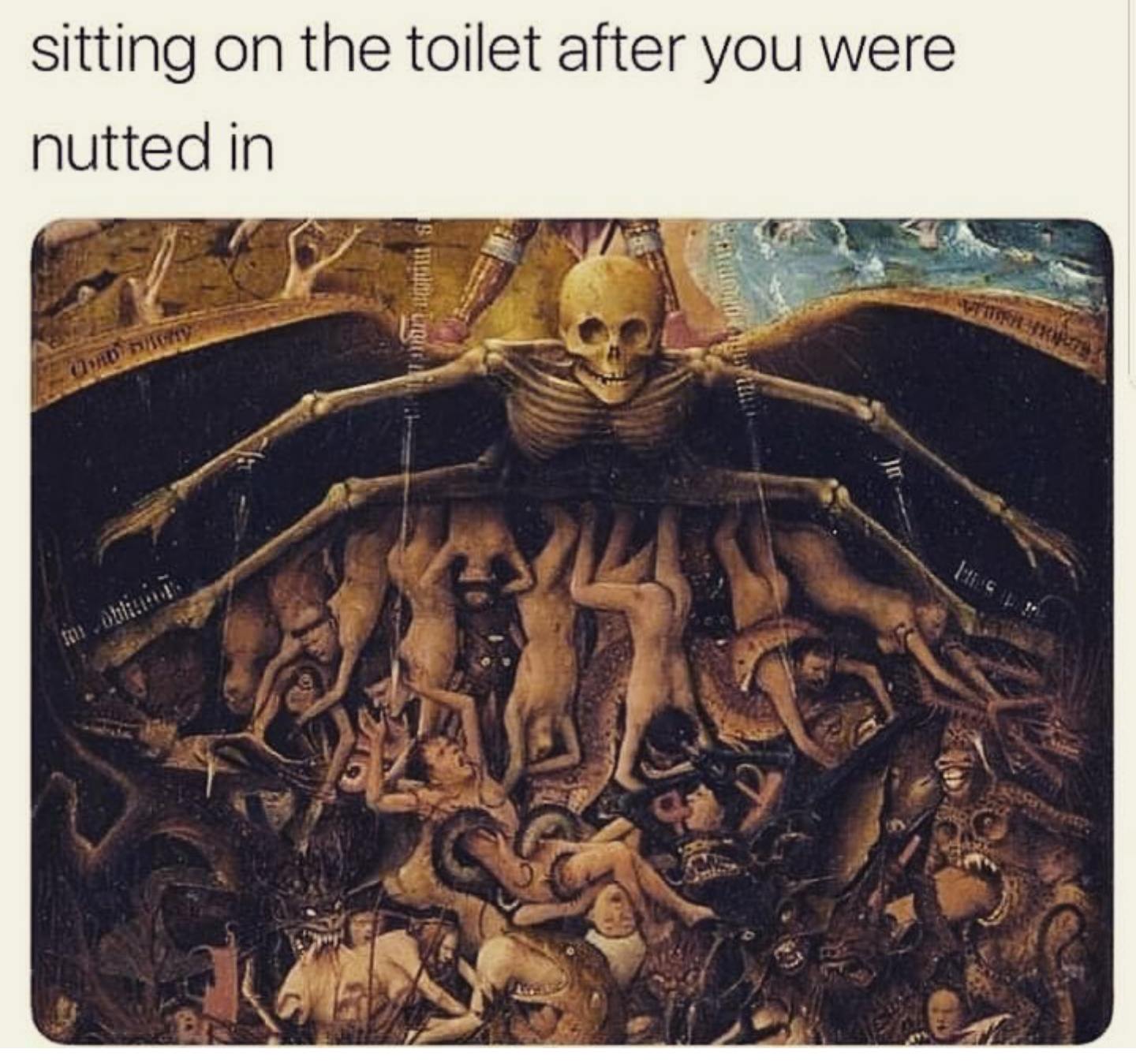 sitting on toilet