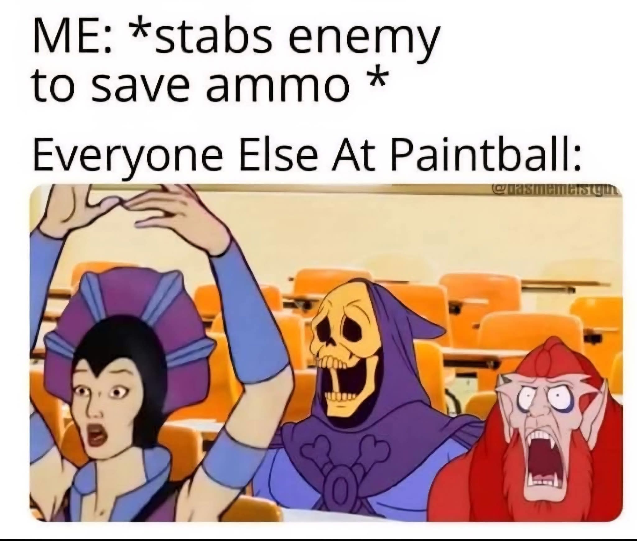 Everyone else at paintball