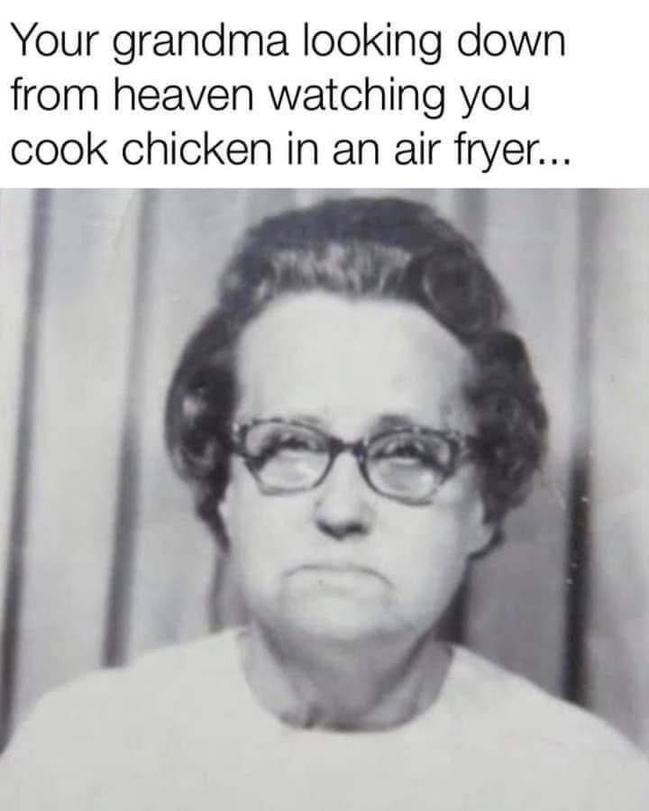 Grandma looking down