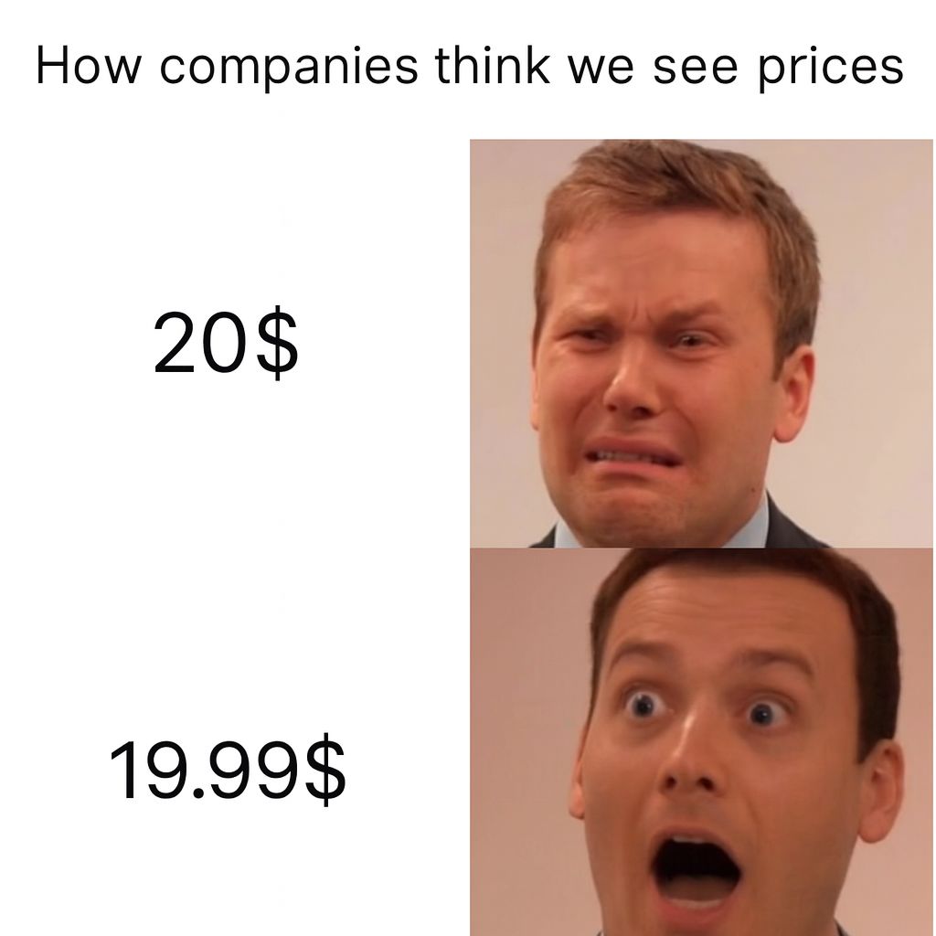 How companies think we see prices