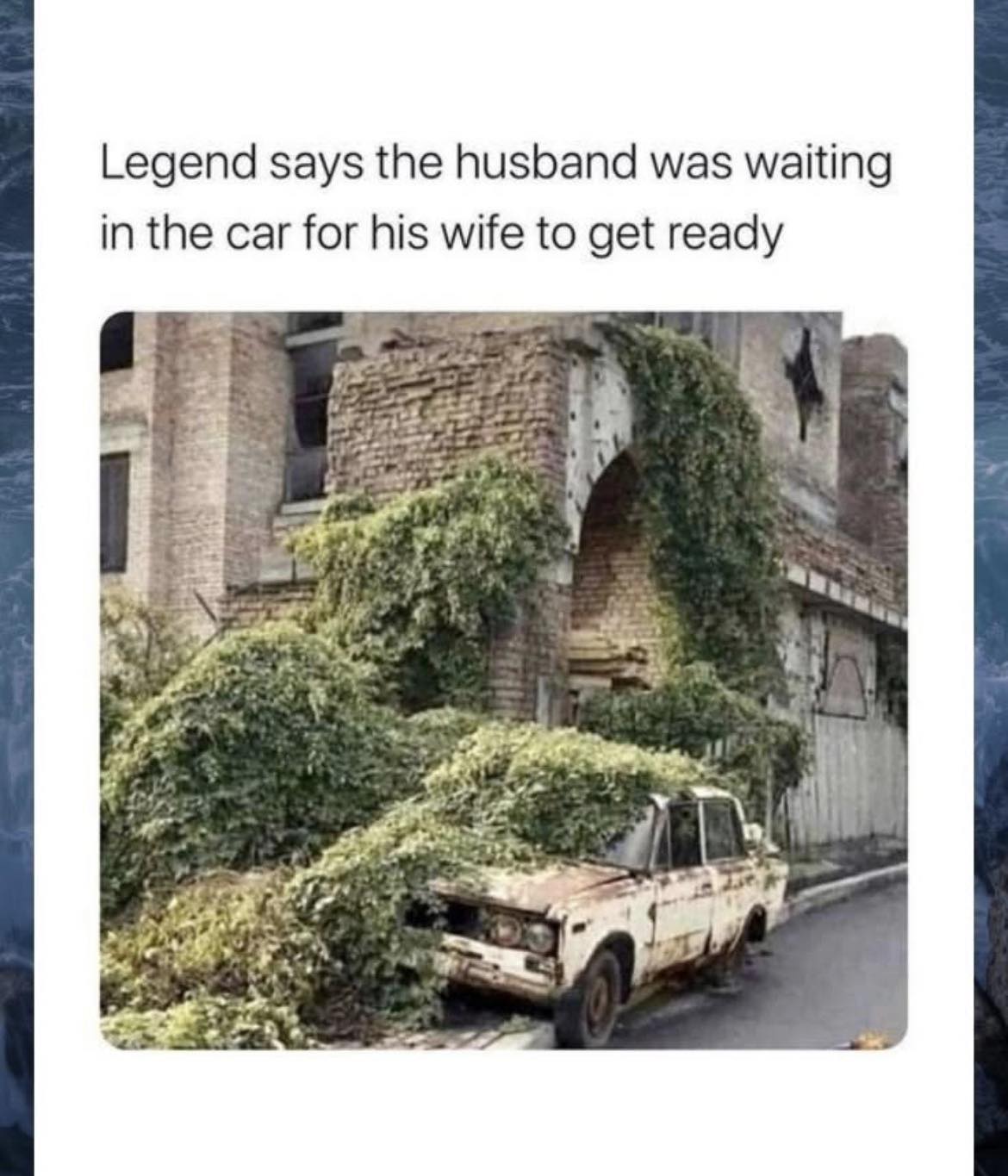 Husband was waiting for the wife