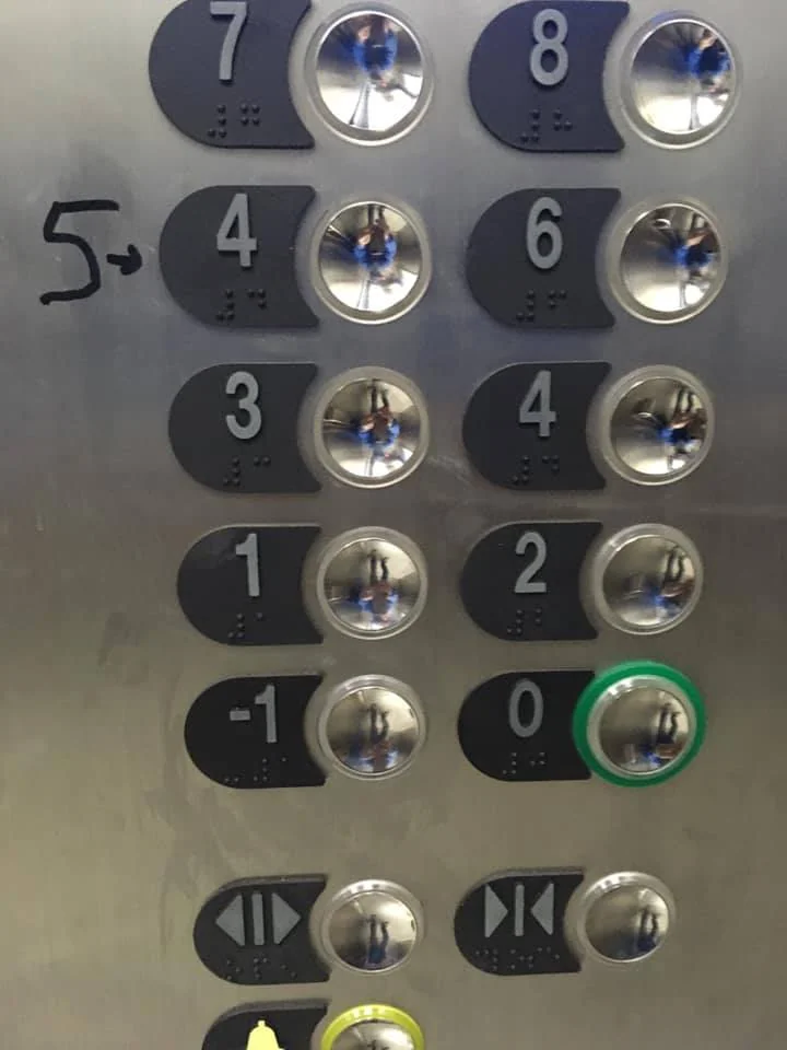I installed the new elevator button, boss