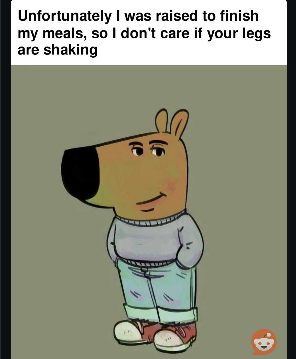 I was raised to finish my meal