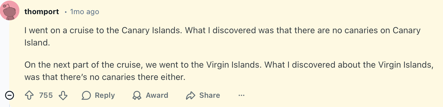 I went on a cruise to the Canary Islands