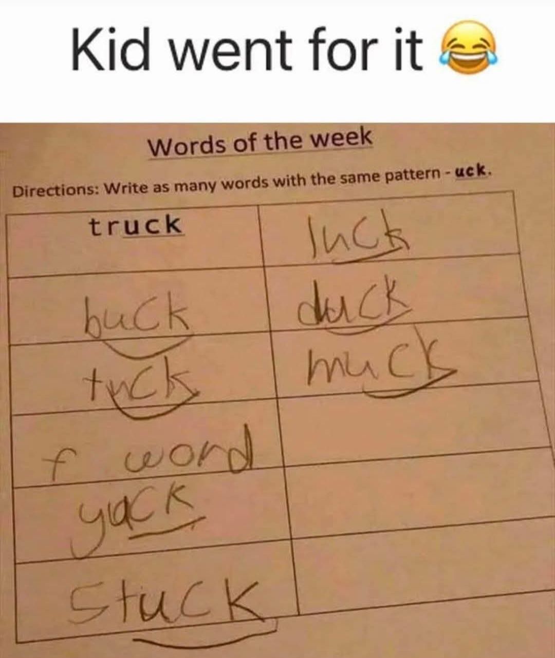 Kid went for it