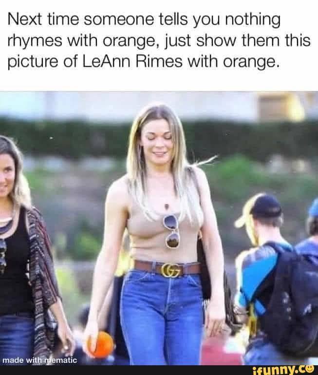 Leann rimes with orange